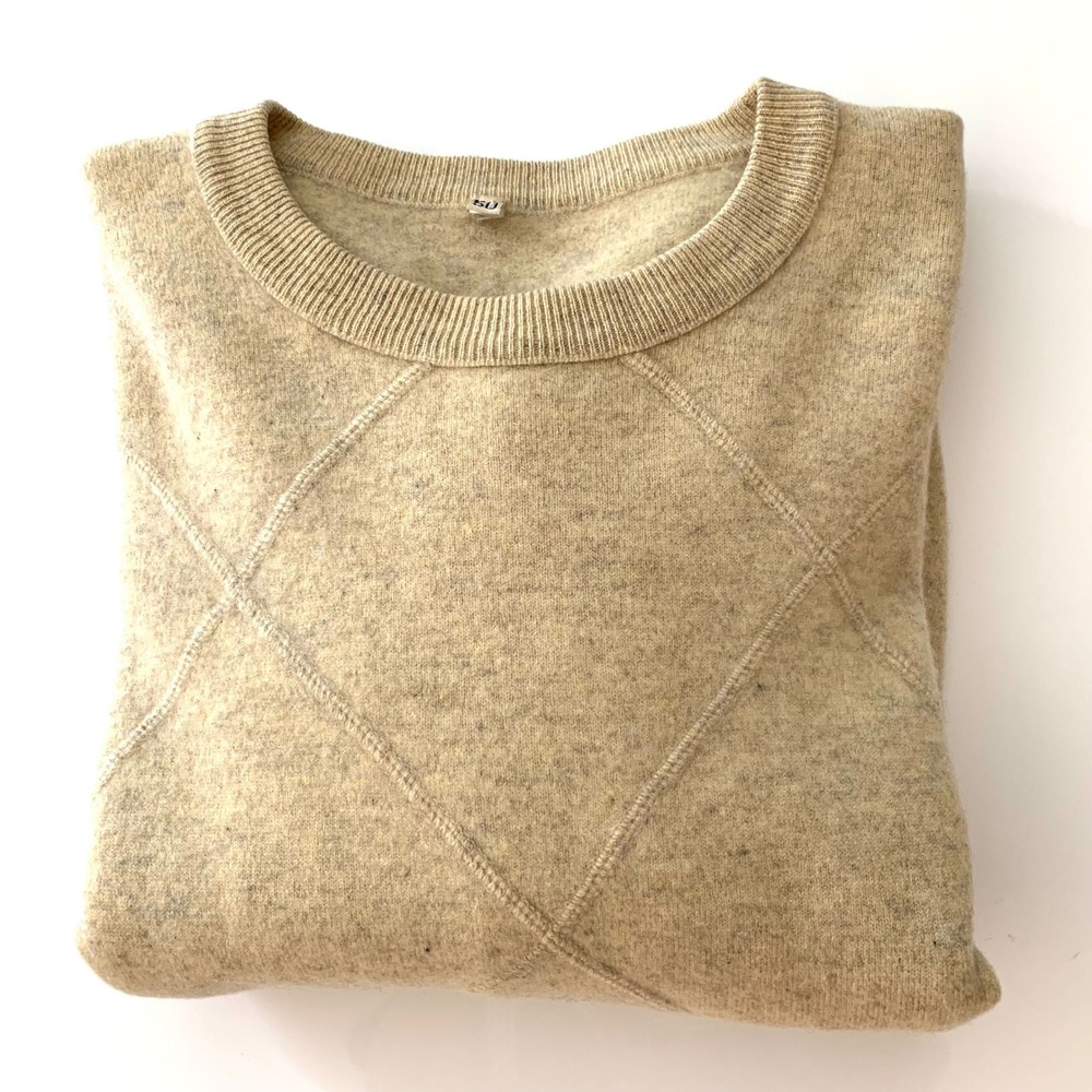 Vintage IT 50 Butter Yellow 100% Italian Cashmere Sweater - Late 1970s